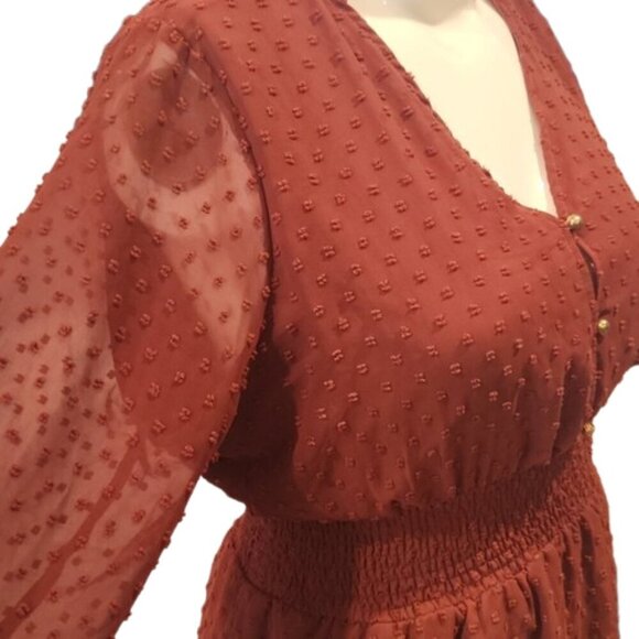 [J for Justify} Elegant Crimson Dress - Size XL - Picture 4 of 12